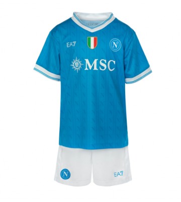 SSC Napoli Hjemmebanetrøje Børn 2025-26 Kortærmet (+ Korte bukser)